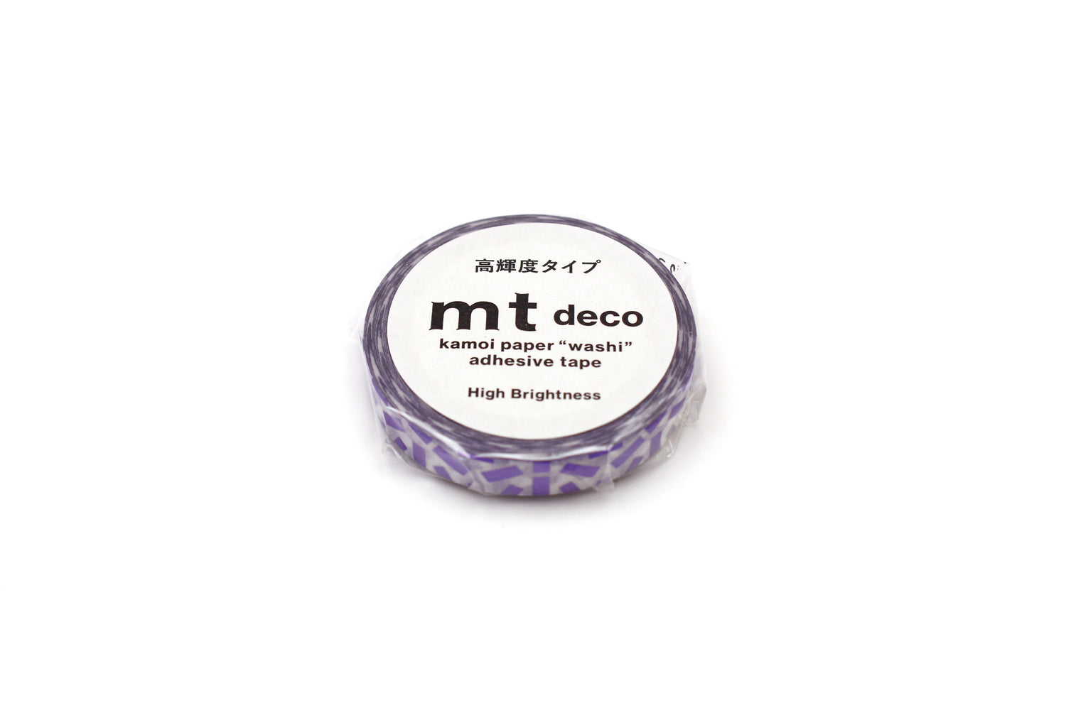 mt Deco High Brightness Washi Tape — Rectangle — rolled out on paper