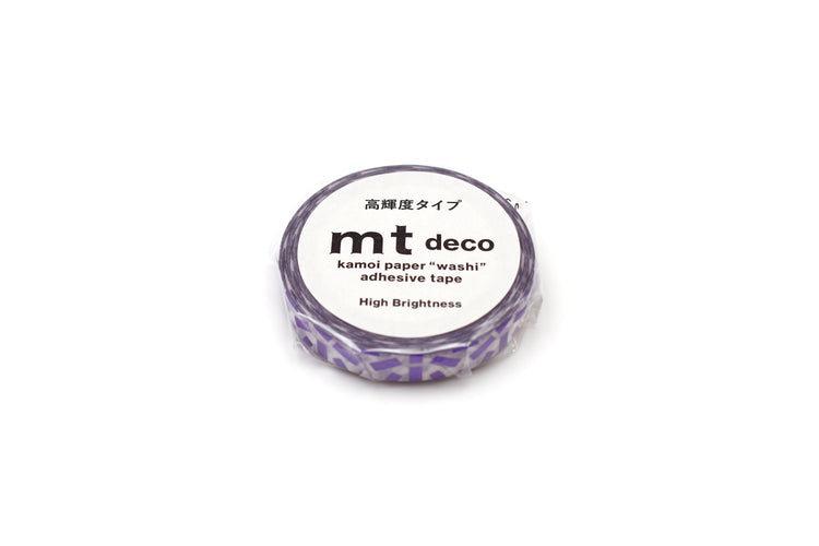 mt Deco High Brightness Washi Tape — Rectangle — rolled out on paper