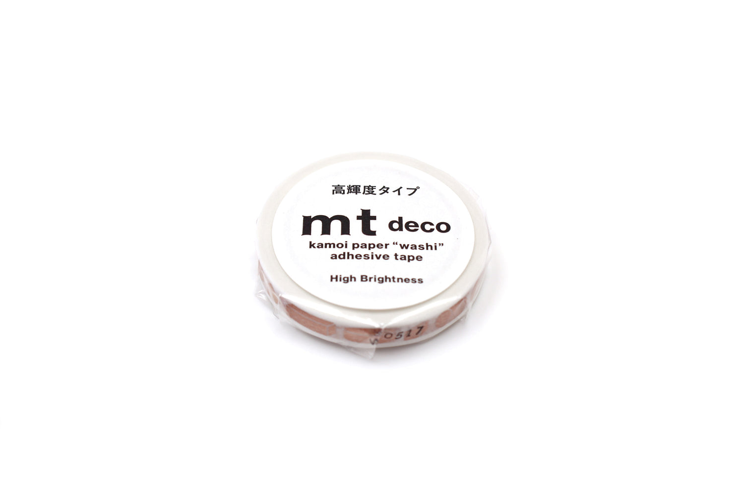 mt Deco High Brightness Washi Tape — Cube — rolled out on paper
