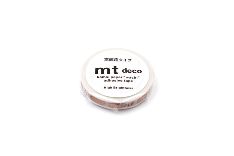 mt Deco High Brightness Washi Tape — Cube — rolled out on paper