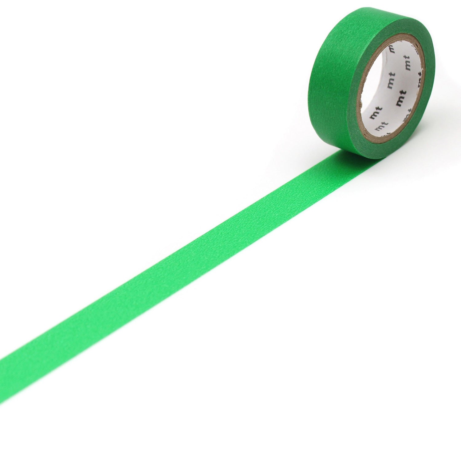 mt Basic Washi Tape — Green 7m — roll front