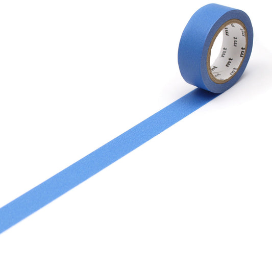 mt Basic Washi Tape — Blue 7m — roll front
