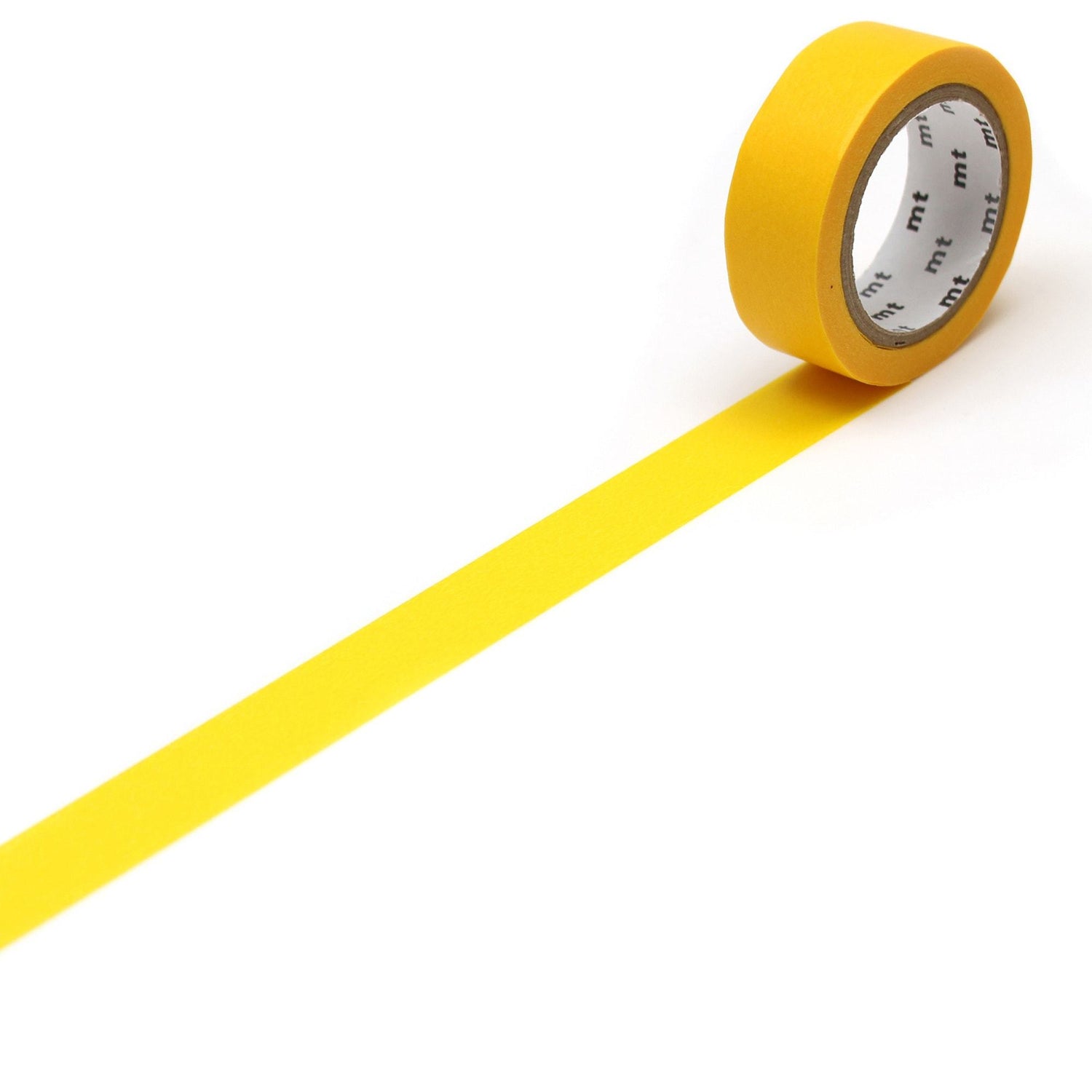 mt Basic Washi Tape — Yellow 7m — roll front