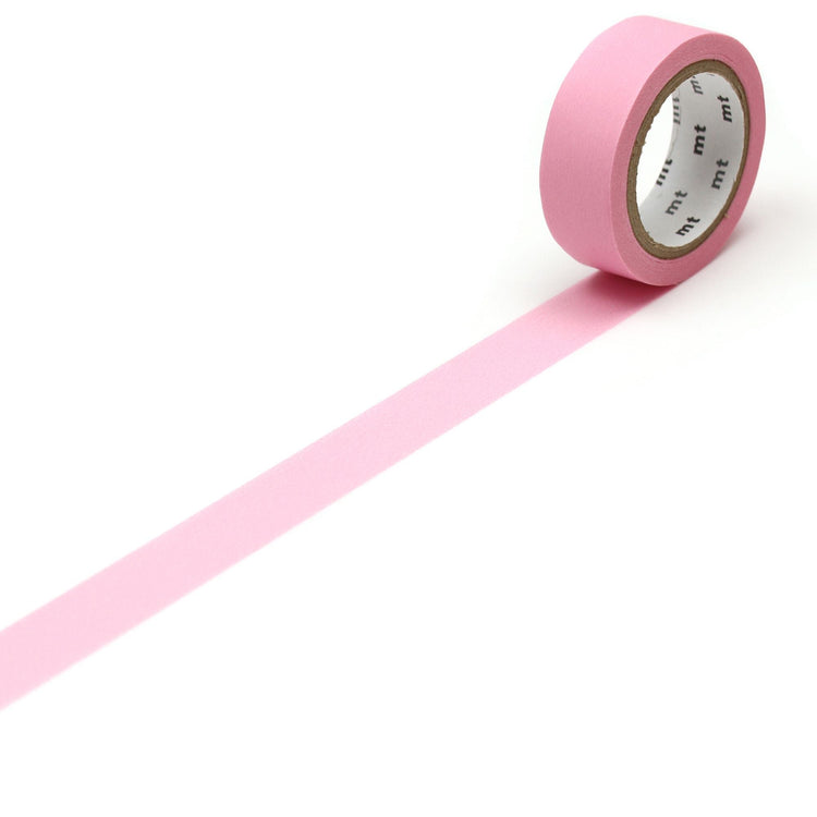 mt Basic Washi Tape — Rose Pink 7m — roll front