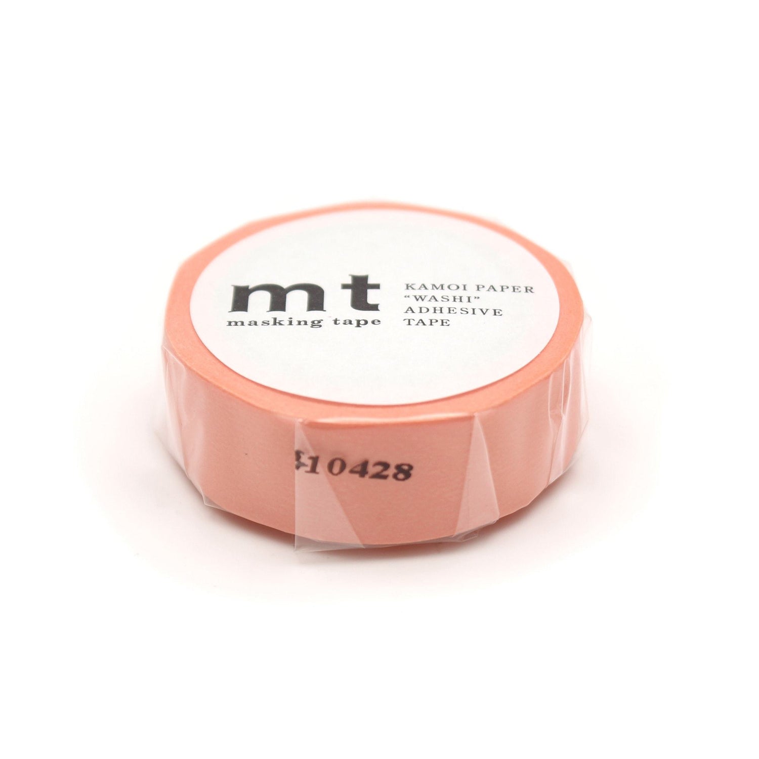 mt Basic Washi Tape — Salmon Pink 7m — pattern detail