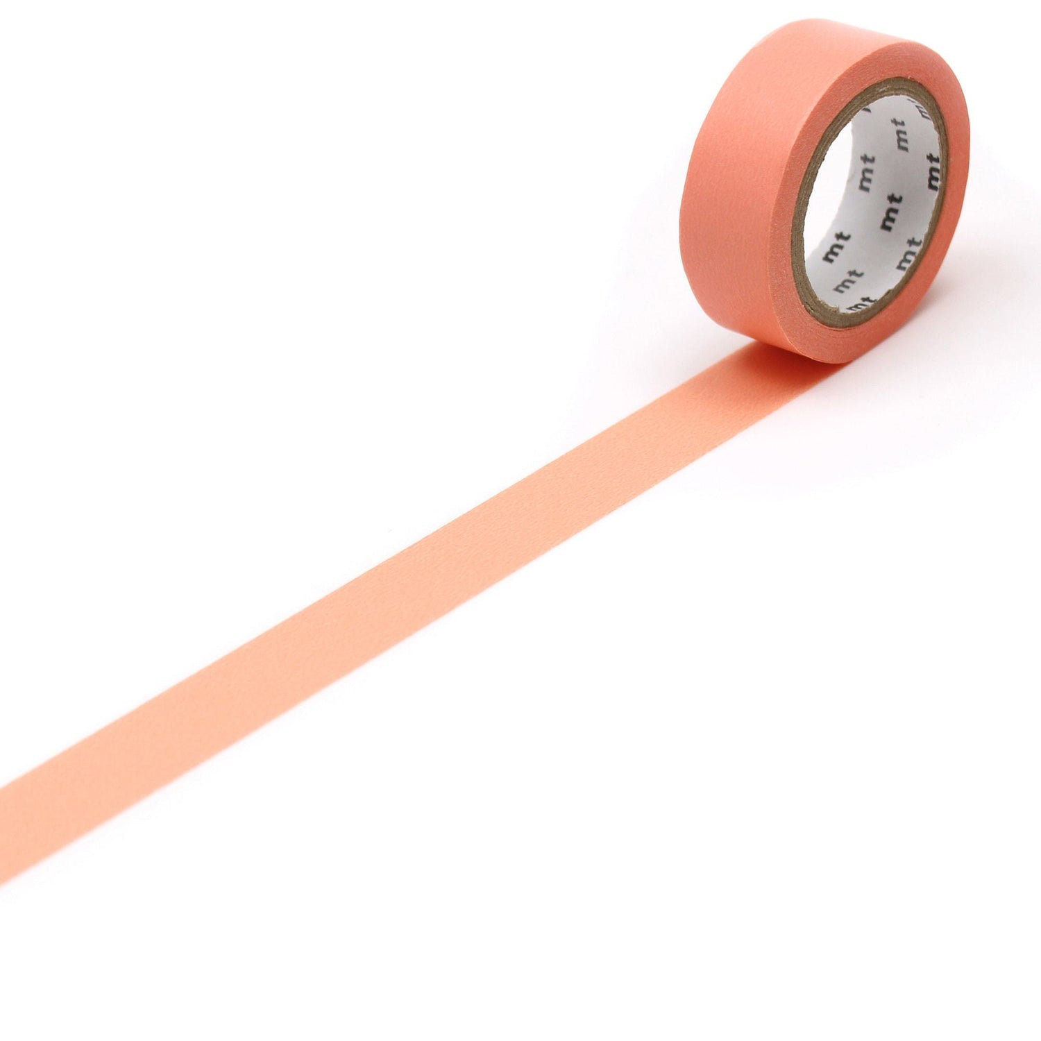 mt Basic Washi Tape — Salmon Pink 7m — roll front