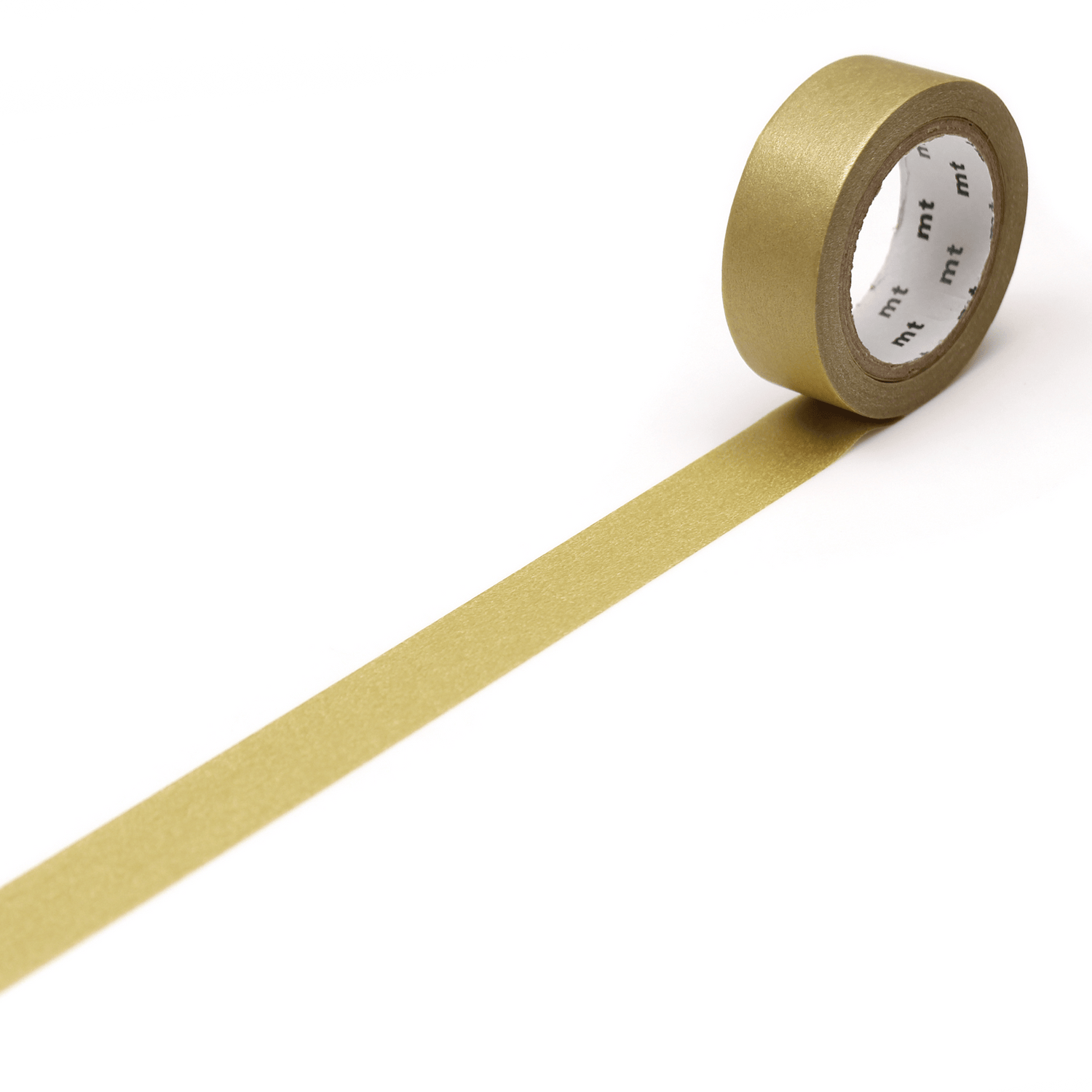 mt Basic Washi Tape — Gold 7m — roll front