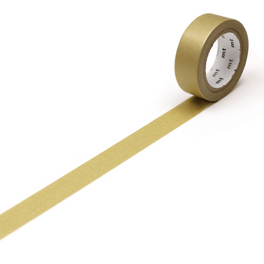 mt Basic Washi Tape — Gold 7m — roll front