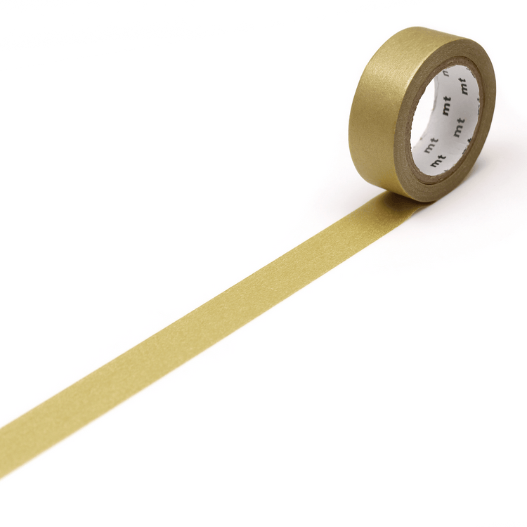 mt Basic Washi Tape — Gold 7m — roll front