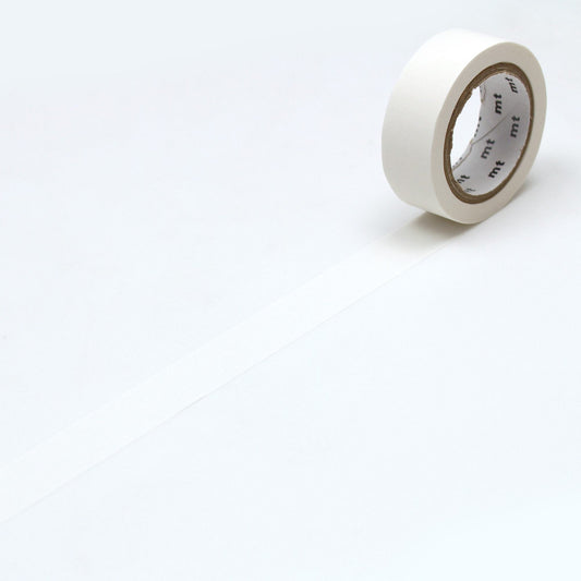 mt Basic Washi Tape — Matte White 7m — roll front