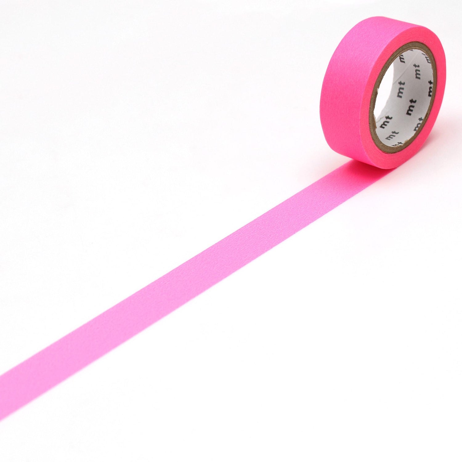 mt Basic Washi Tape — Shocking Pink 7m — roll front