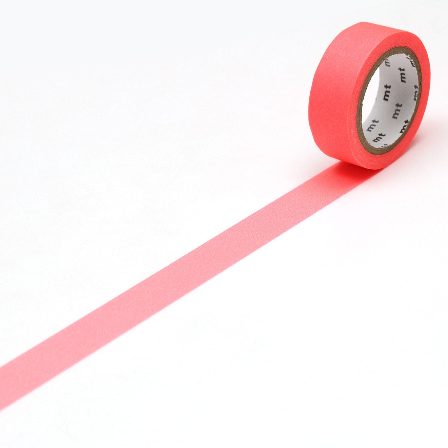 mt Basic Washi Tape — Shocking Red 7m — roll front