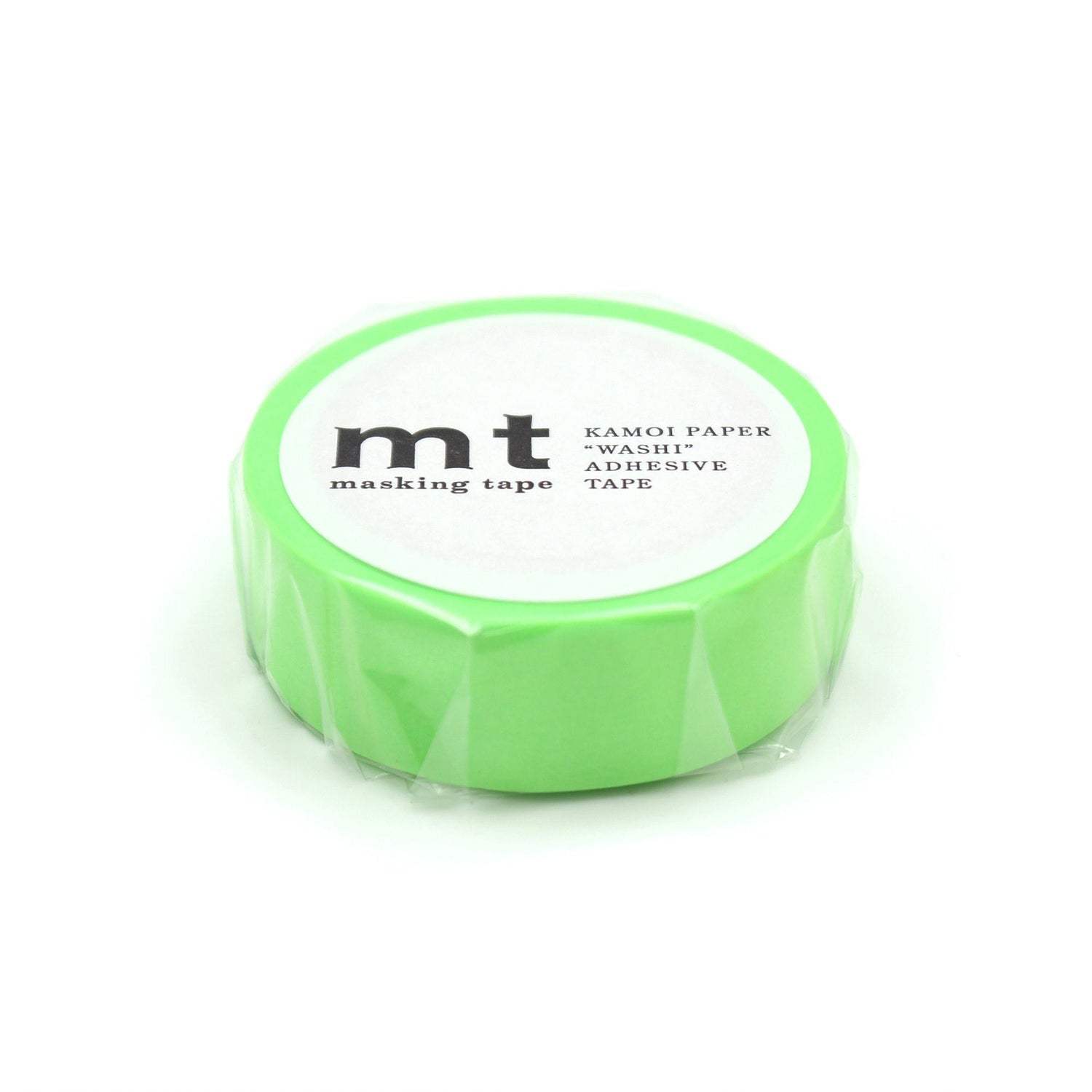 mt Basic Washi Tape — Shocking Green 7m — pattern detail