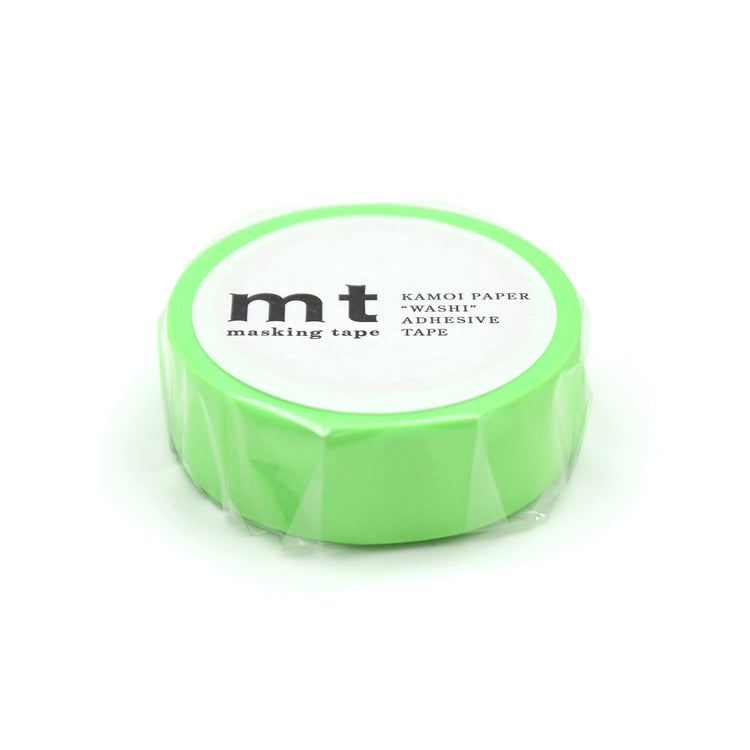 mt Basic Washi Tape — Shocking Green 7m — pattern detail