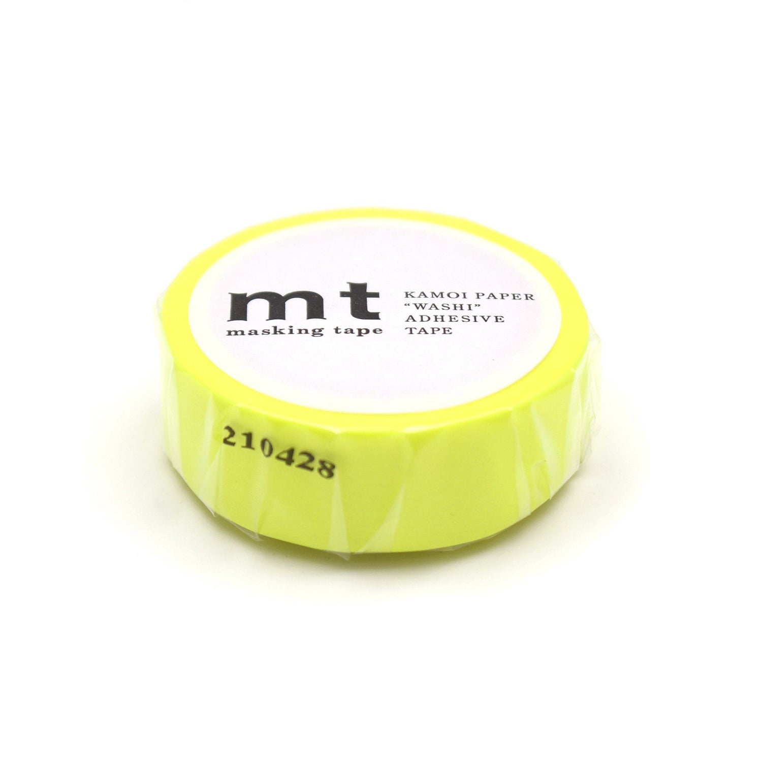 mt Basic Washi Tape — Shocking Yellow 7m — pattern detail