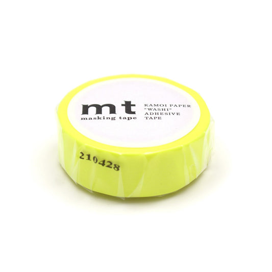 mt Basic Washi Tape — Shocking Yellow 7m — pattern detail