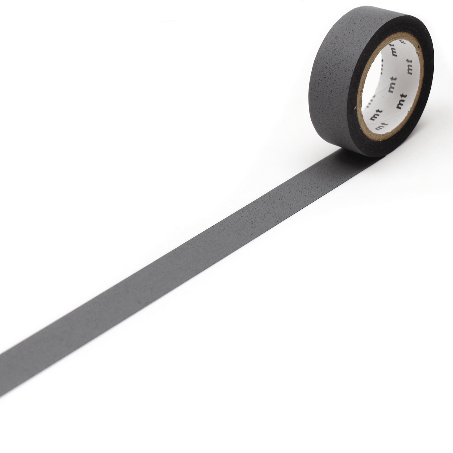 mt Basic Washi Tape — Matte Gray 7m — roll front