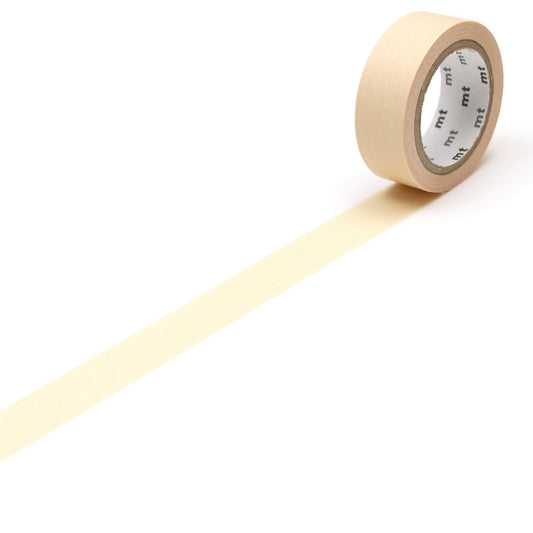 mt Basic Washi Tape — Pastel Marigold 7m — roll front