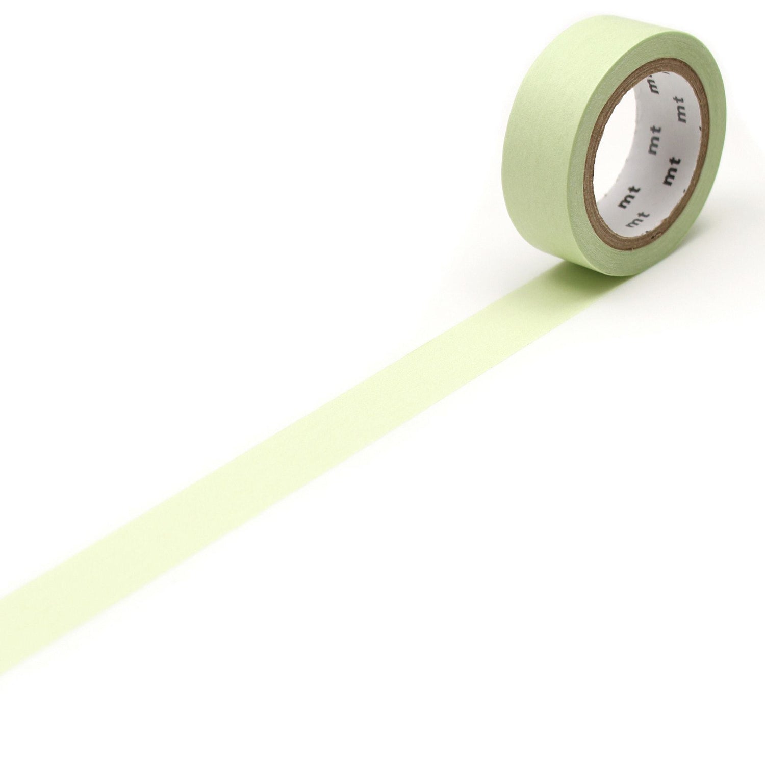 mt Basic Washi Tape — Pastel Leaf 7m — roll front