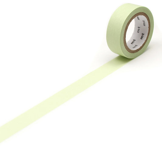 mt Basic Washi Tape — Pastel Leaf 7m — roll front