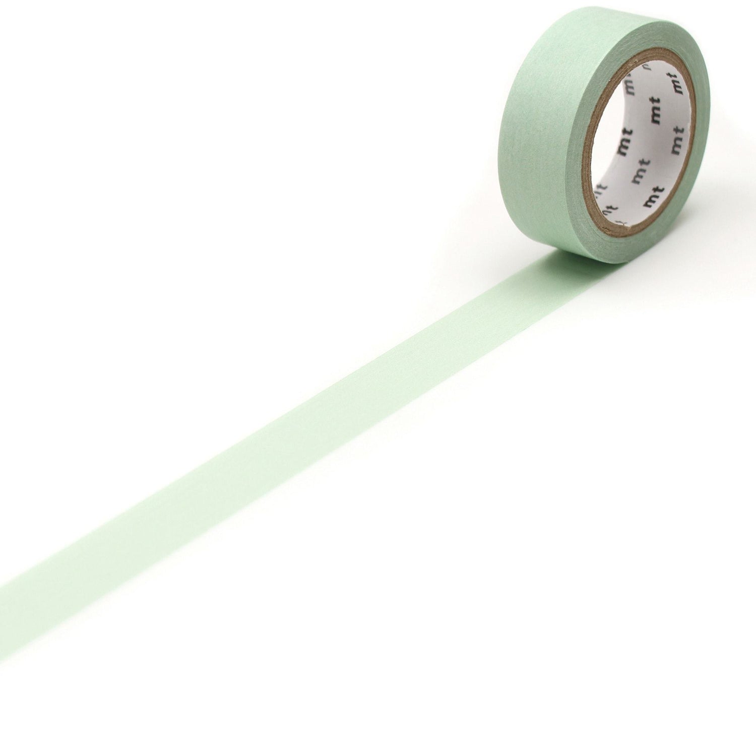 mt Basic Washi Tape — Pastel Ivy 7m — roll front