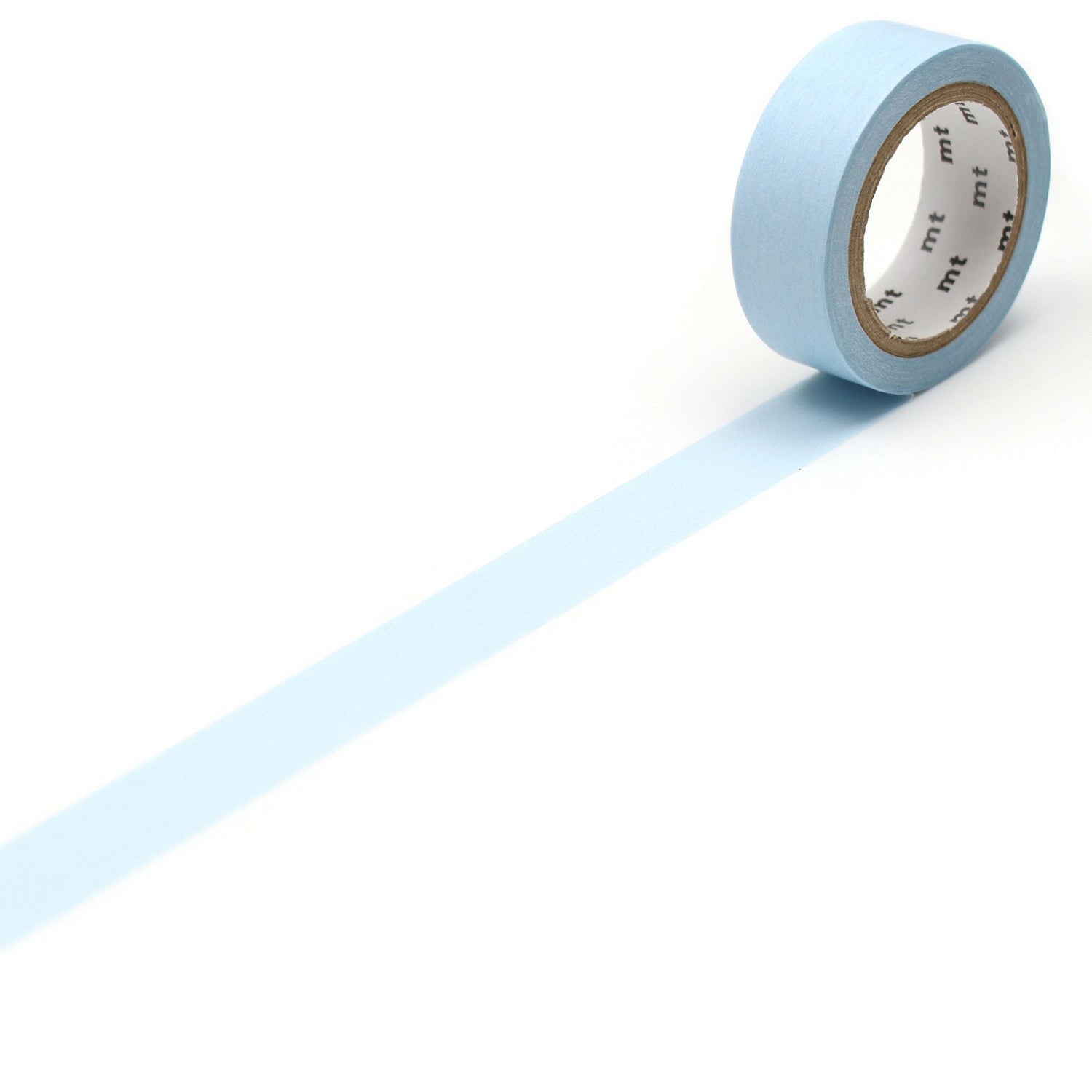 mt Basic Washi Tape — Pastel Cyan 7m — roll front