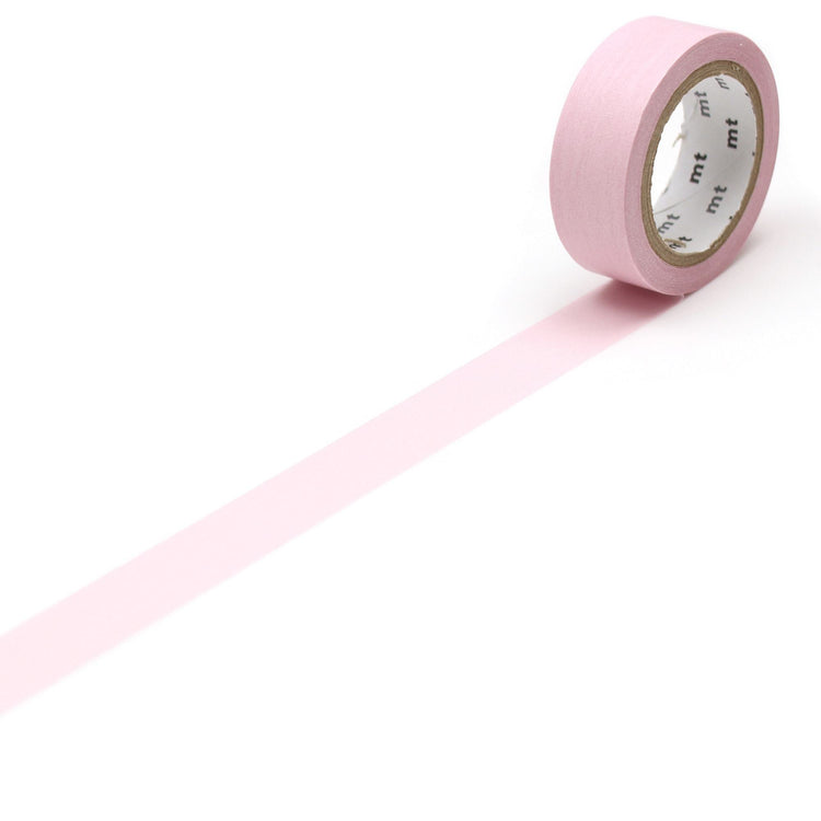 mt Basic Washi Tape — Pastel Rose 7m — roll front