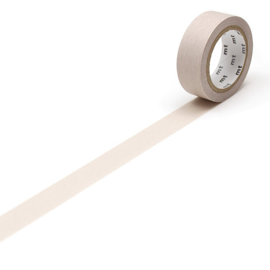 mt Basic Washi Tape — Pastel Cocoa 7m — roll front