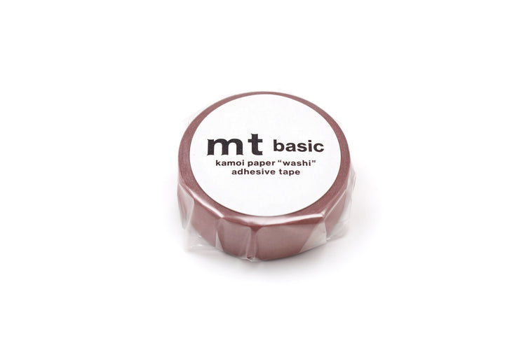 mt Basic Washi Tape — Light Vermilion — rolled out on paper