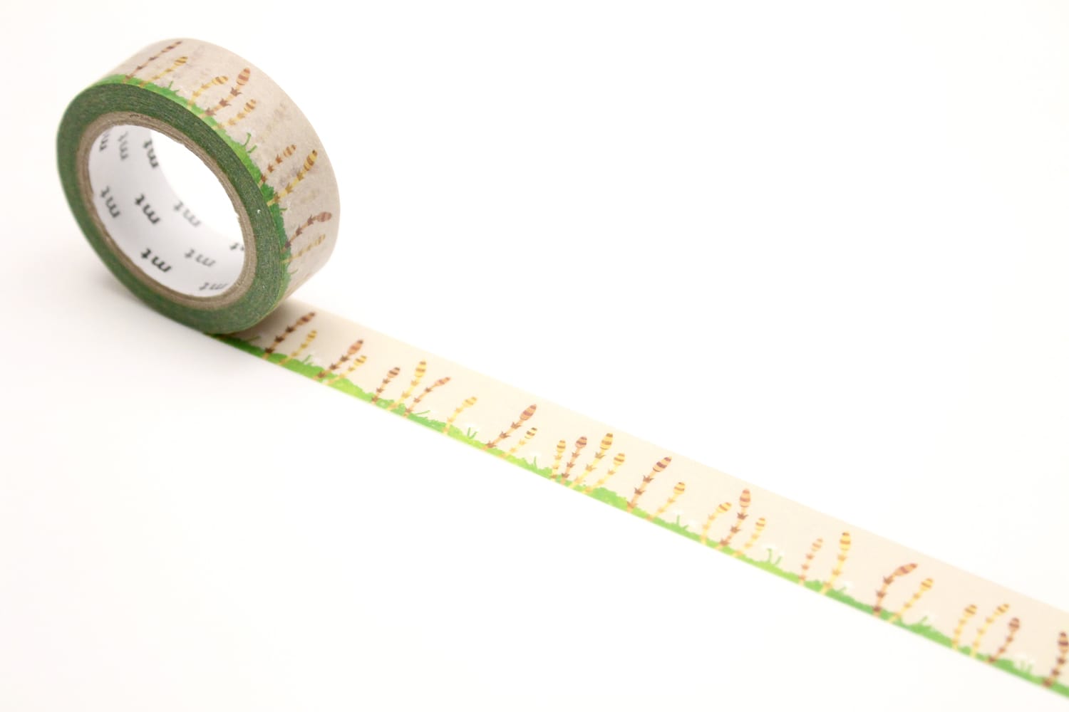 mt EX Washi Tape — Horsetail — rolled out on paper