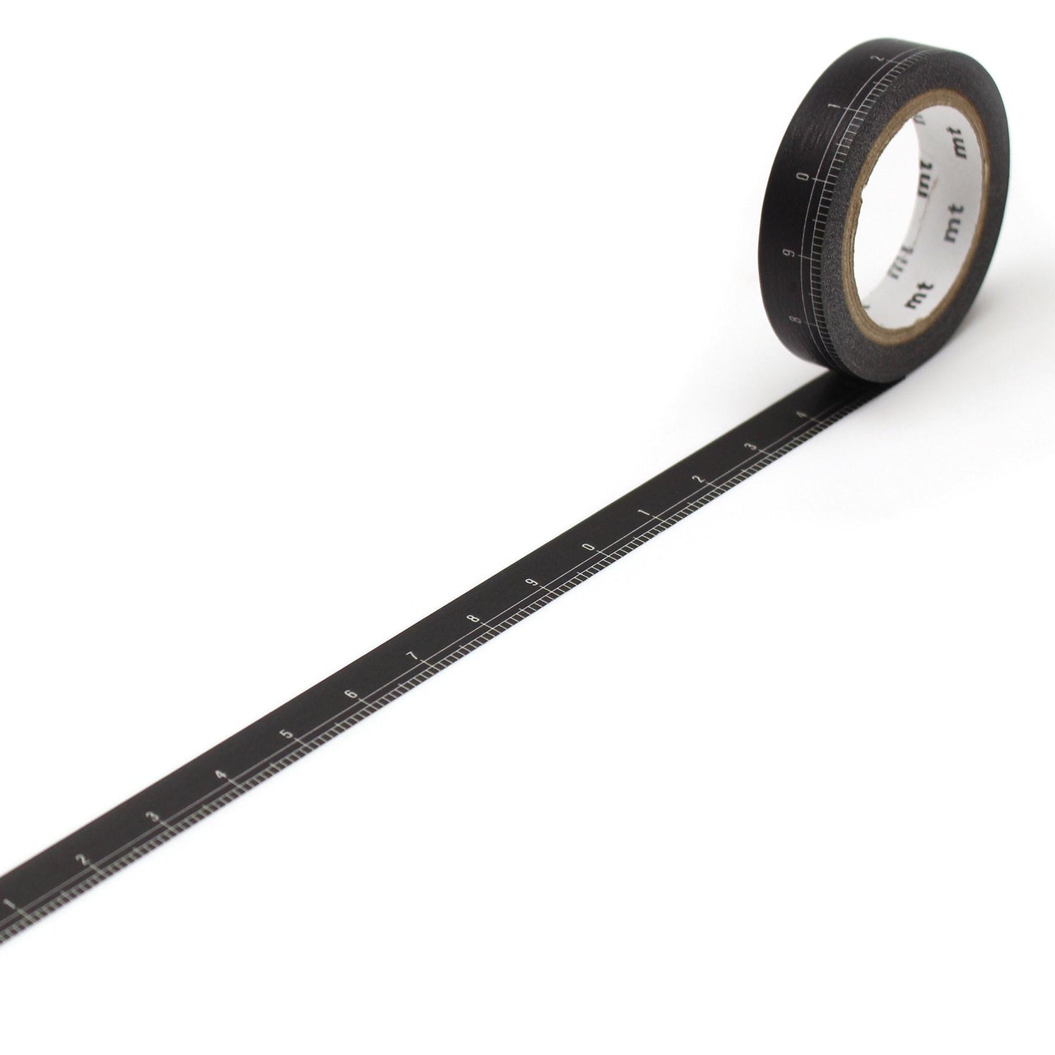 mt EX Washi Tape — Black Ruler — roll front
