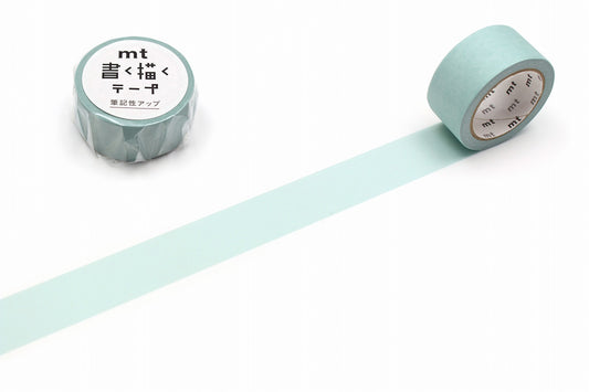 mt Kaku Kaku Write And Draw Washi Tape — Pastel Green — roll front