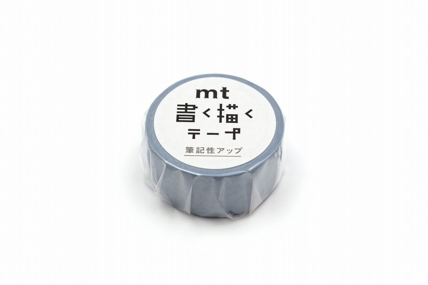 mt Kaku Kaku Write And Draw Washi Tape — Dull Blue — rolled out on paper