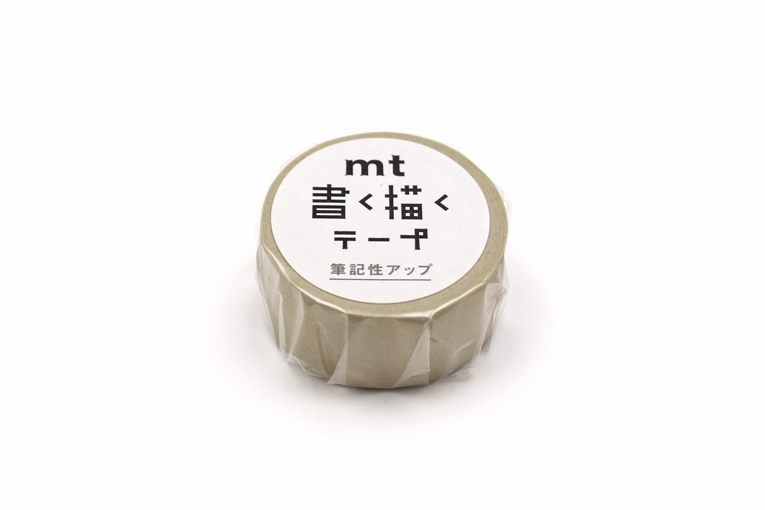 mt Kaku Kaku Write And Draw Washi Tape — Dull Yellow — rolled out on paper