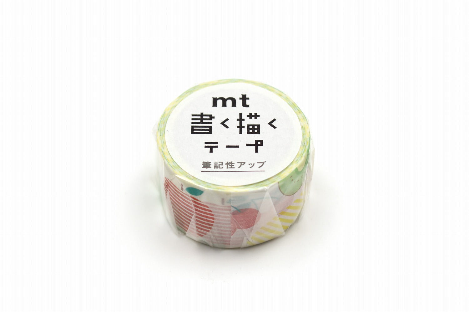 mt Kaku Kaku Write And Draw Washi Tape — Seasonal Fruits — rolled out on paper