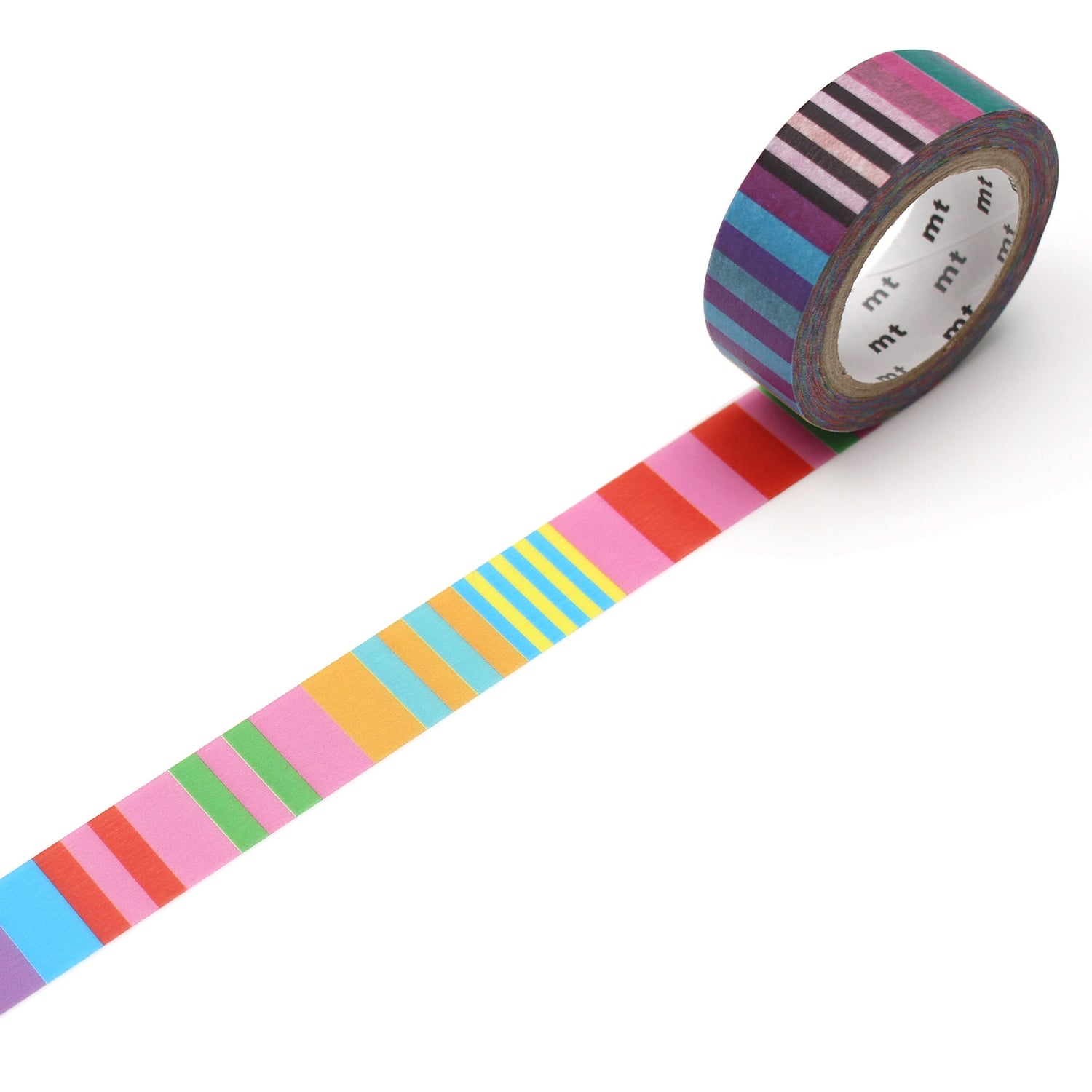 mt x Kapitza Washi Tape — Candy Stripe — roll front