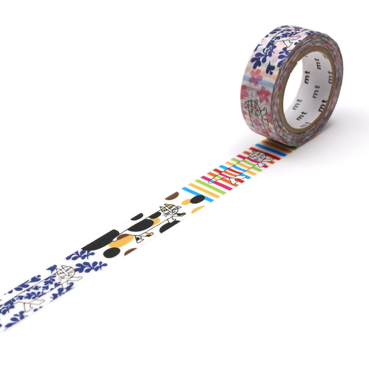 mt x Lisa Larson Washi Tape — Mikey Pattern — roll front