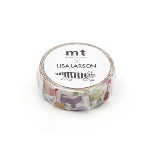 mt x Lisa Larson Washi Tape — Colorful Dog — pattern detail