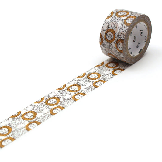 mt x Lisa Larson Washi Tape — Lion — roll front