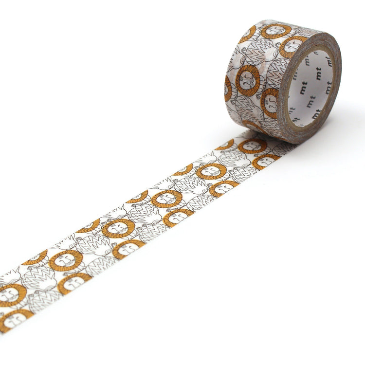 mt x Lisa Larson Washi Tape — Lion — roll front