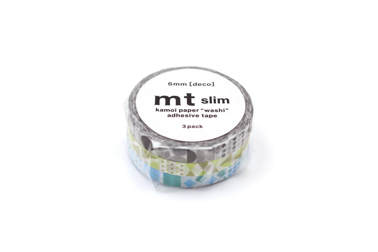 mt Slim Deco Washi Tape — Geometric — with packaging
