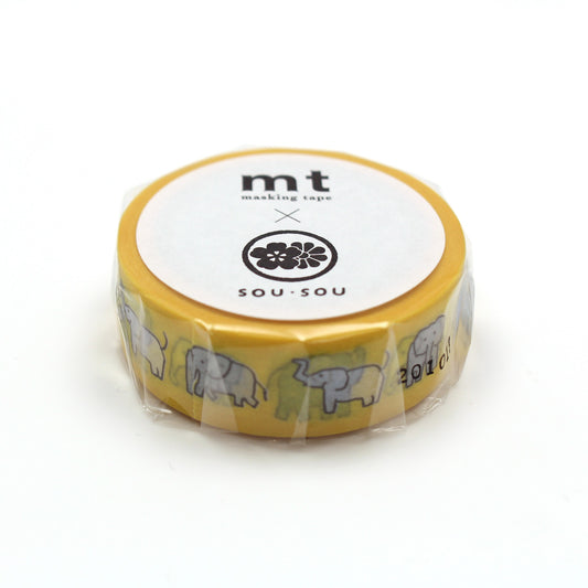 mt x SOU・SOU Washi Tape — Zou — pattern detail