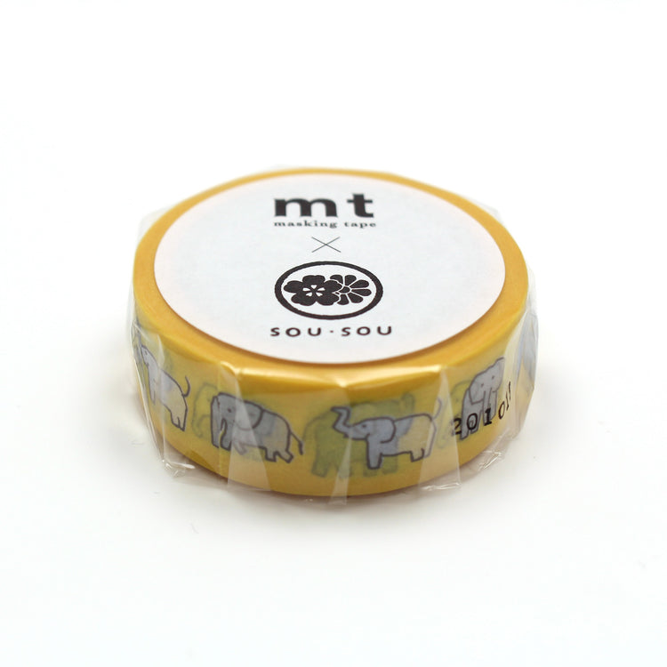 mt x SOU・SOU Washi Tape — Zou — pattern detail