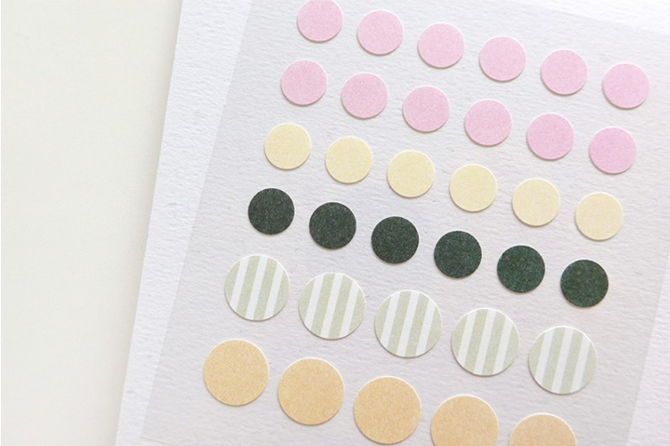 Suatelier Sticker — Plain.70 — applied in a journal