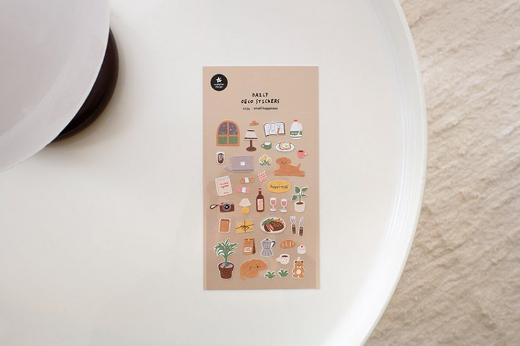 Suatelier Sticker — Small Happiness — with packaging