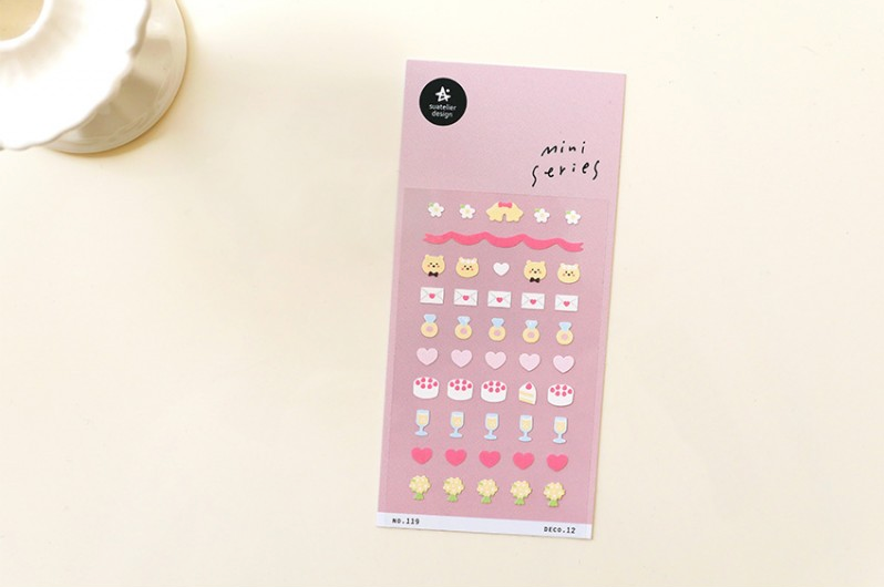 Suatelier Sticker Mini Series Deco.12 — Wedding — with packaging