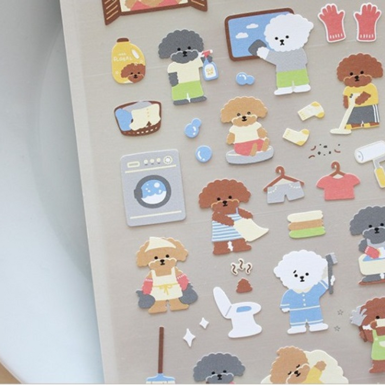 Suatelier Daily Deco Sticker — Cleaning Day — flat lay