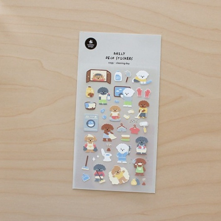 Suatelier Daily Deco Sticker — Cleaning Day — sticker detail