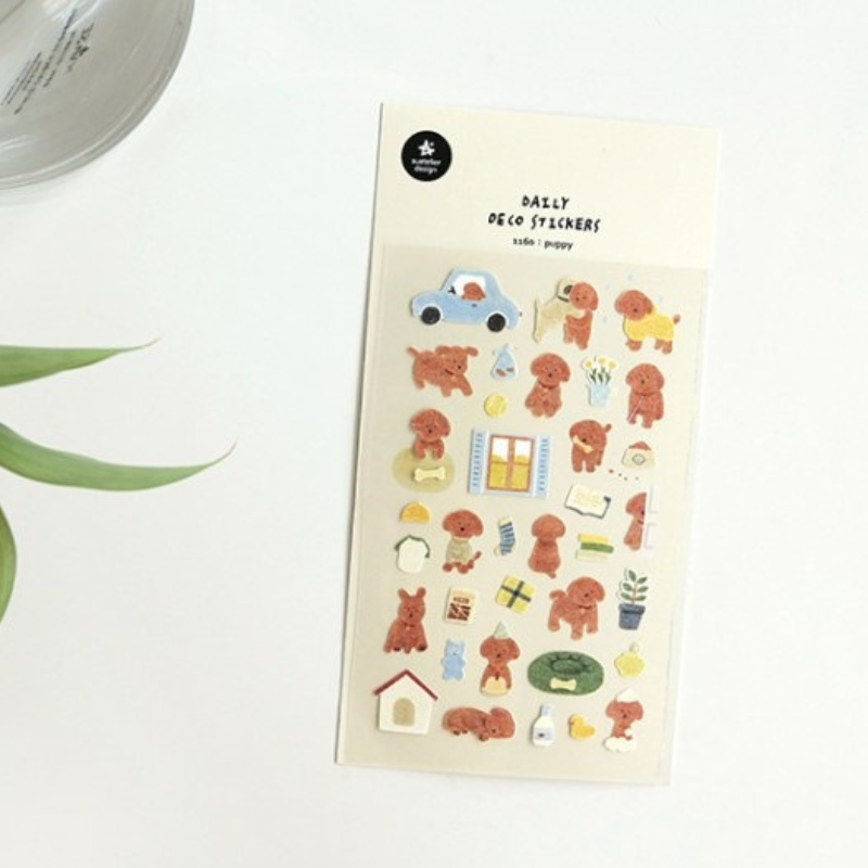Suatelier Daily Deco Sticker — Puppy — sticker detail