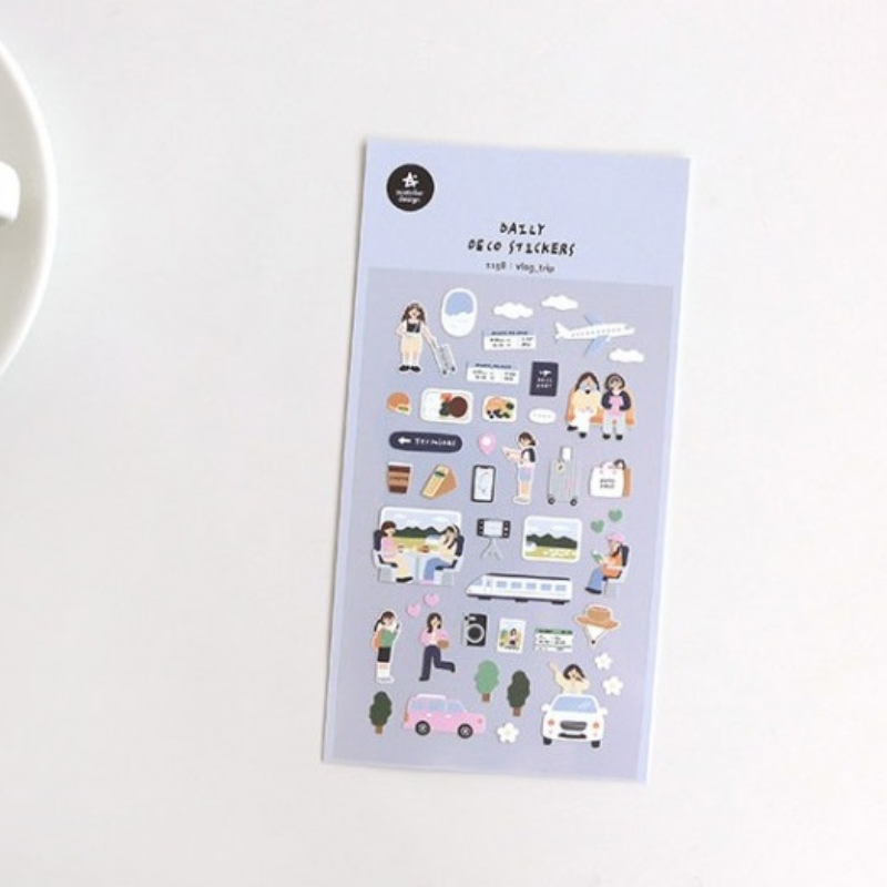 Suatelier Daily Deco Sticker — Vlog Trip — sticker detail